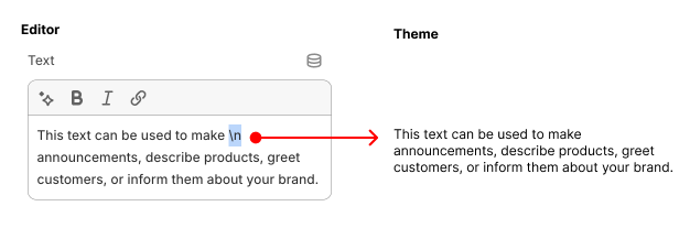 How to go to a new line